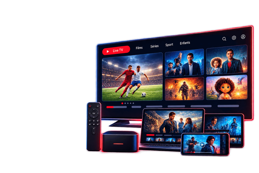 Télévision, box IPTV, télécommande et appareils compatibles